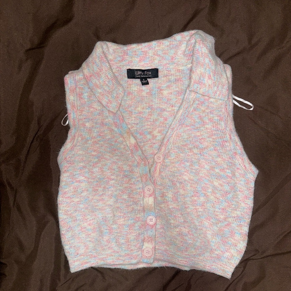 Lilly Fox Pastel Knit Vest